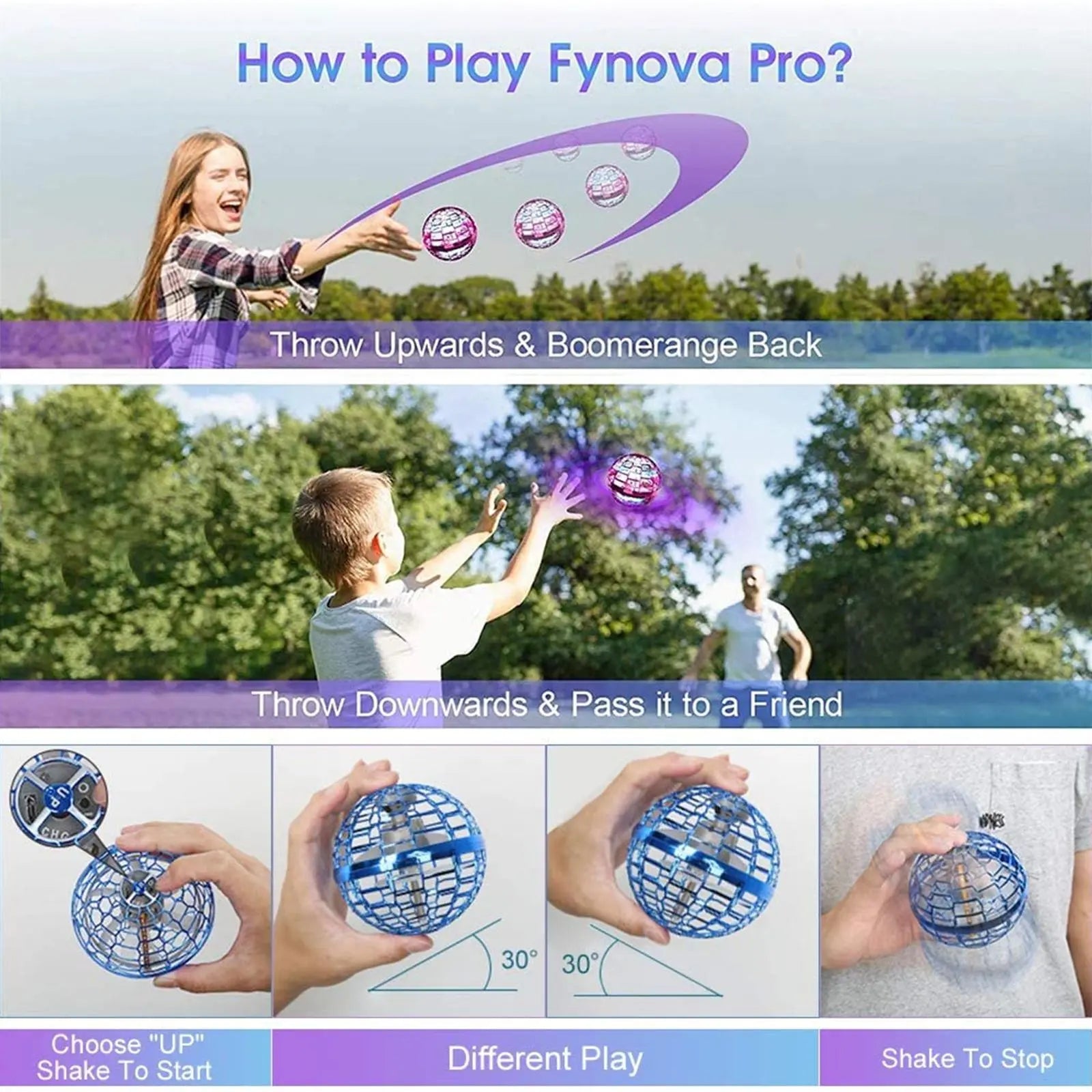 Flying Orb Ball - Hand-Controlled Boomerang Hover Toy for Teens - Perfect Gift